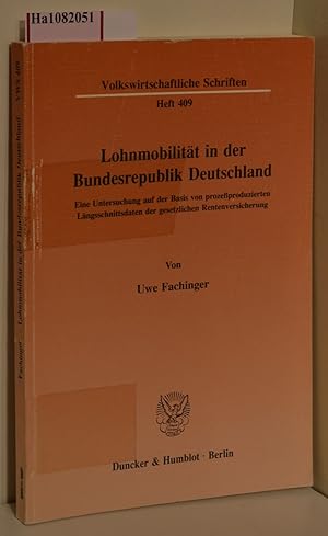 Seller image for Lohnmobilitt in der Bundesrepublik Deutschland. (=Volkswirtschaftliche Schriften; Heft 409). for sale by ralfs-buecherkiste