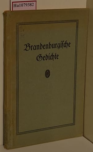 Brandenburgische Gedichte.