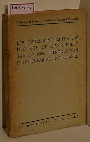 Seller image for Les Poetes Mineurs Italiens, des Xiiie et Xive Siecles for sale by ralfs-buecherkiste
