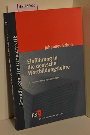 Image du vendeur pour Einfhrung in die deutsche Wortbildungslehre. ( = Grundlagen der Germanistik, 17) . mis en vente par ralfs-buecherkiste