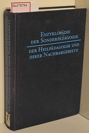 Bild des Verkufers fr Enzyklopdie der Sonderpdagogik, der Heilpdagogik und ihrer Nachbargebiete. zum Verkauf von ralfs-buecherkiste