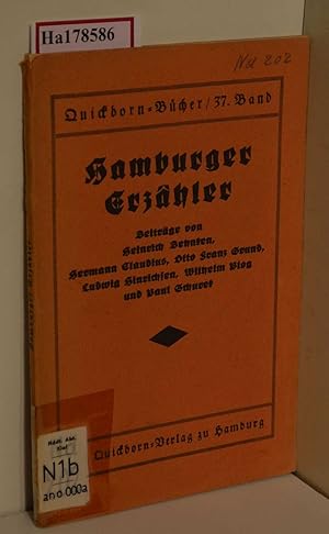 Bild des Verkufers fr Hamburger Erzhler. zum Verkauf von ralfs-buecherkiste