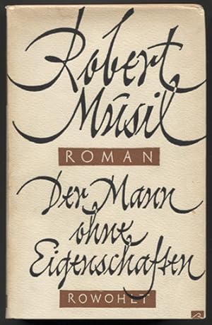 Bild des Verkufers fr Der Mann ohne Eigenschaften. Roman. (= Gesammelte Werke in Einzelausgaben. Herausgegeben von Adolf Fris). zum Verkauf von Antiquariat Neue Kritik