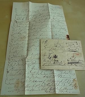 Bild des Verkufers fr Postrat Friedrich Ludwig von BRAUN (1790-1875): Briefe BAYREUTH 1858 an Sohn zum Verkauf von Versandantiquariat tucholsklavier