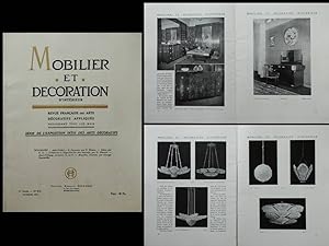 MOBILIER ET DECORATION n°XII 1925 SABINO, ANDRE FRECHET, ORFEVRERIE, BOCQUILLON