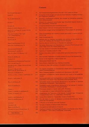 Cryptogamic Botany Volume 2, Nov. 1991 Heft Nr. 2 and 3 (1 Heft)