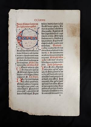 Leaf from Missale Coloniense 1487 CCLXVII