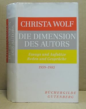 Bild des Verkufers fr Die Dimension des Autors Essays und Aufstze, Reden und Gesprche, 1959-1985. zum Verkauf von Nicoline Thieme