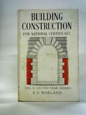 Bild des Verkufers fr Building Construction: Volume II zum Verkauf von World of Rare Books