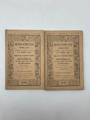 Bibliotheca historica italica. Centesimo catalogo della Libreria Antiquaria di U. Hoepli. Milano....