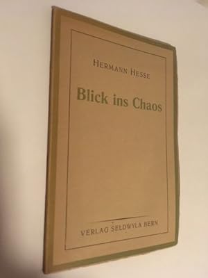 Bild des Verkufers fr Blick ins Chaos. Drei Aufstze. zum Verkauf von Antiquariat  J.J. Heckenhauer e.K., ILAB