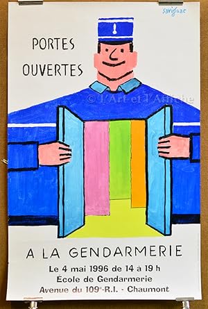 PORTES OUVERTES A LA GENDARMERIE, affiche originale 1996