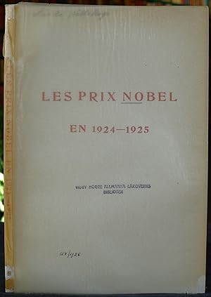 Imagen del vendedor de Les Prix Nobel en 1924-1925 a la venta por Gurra's Books