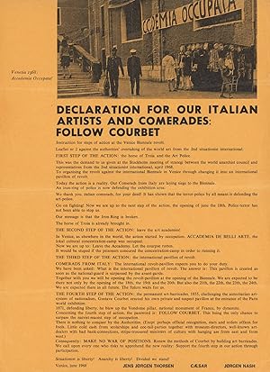 Declaration for our Italian Artists and Comerades: Follow Courbet