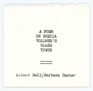 A Poem On Sheila Vollmer's Glass Tower. One Cent #358