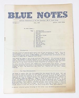 Blue Notes Vol. 2.7. Official Newsletter of the San Francisco IBM PC Users Group