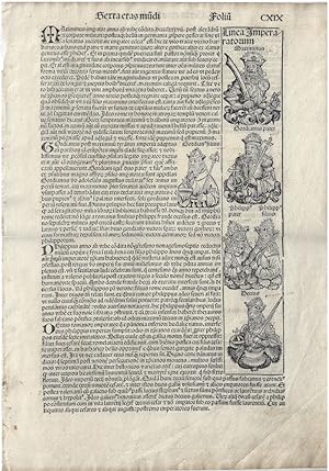 1493 - Incunable leaf from the Liber chonicarum (Nuremburg Chronicle)