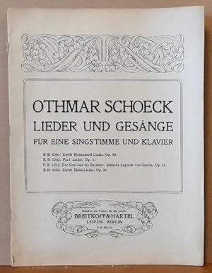 Immagine del venditore per Lieder und Gesnge fr eine Singstimme und Klavier (Zwlf Eichendorff-Lieder Op. 30) venduto da ANTIQUARIAT H. EPPLER