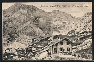 Ansichtskarte Hesshütte, Blick auf die Hütte mit Hochtorstock