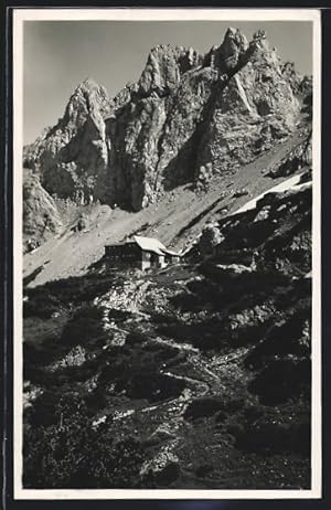 Ansichtskarte Voisthalerhütte, Berghütte am Hochschwab mit den Edelspitzen