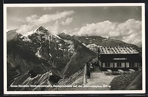 Ansichtskarte Edelweisshütte, Berghütte auf der Edelweisspitze, Gross-Glockner-Hochalpenstrasse