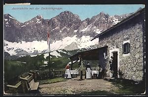 Ansichtskarte Austriahütte, Motiv mit der Dachsteingruppe