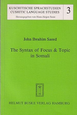 Imagen del vendedor de The Syntax of Focus & Topic in Somali a la venta por Leipziger Antiquariat