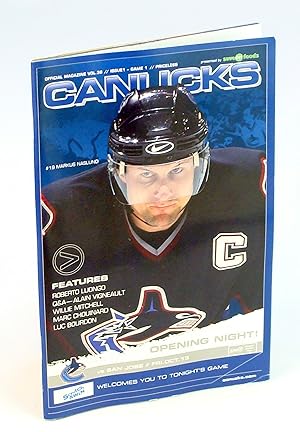 Vancouver Canucks Official Program Vol. 36, No. 1, 13 October 2006 - Markus Naslund Cover Photo /...