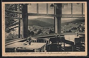 Ansichtskarte Bad Flinsberg i. Isergebirge, Blick aus der Veranda der Germaniabaude