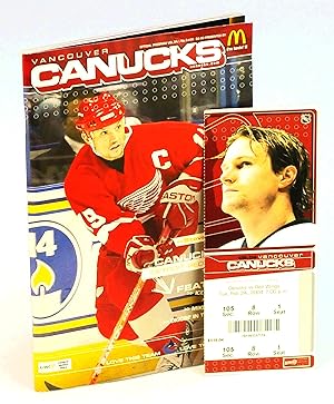 Bild des Verkufers fr Vancouver Canucks Official Program Vol. 34, No. 3, 24 February 2004 - Steve Yzerman Cover zum Verkauf von RareNonFiction, IOBA