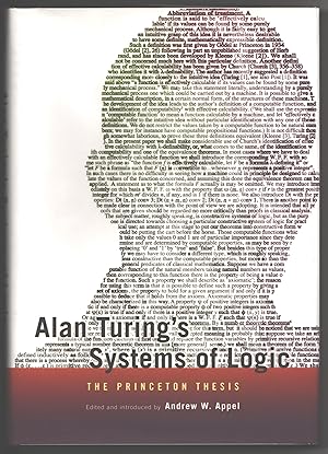 Alan Turing's Systems of Logic; The Princeton Thesis