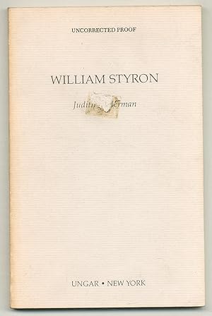 Bild des Verkufers fr William Styron zum Verkauf von Between the Covers-Rare Books, Inc. ABAA