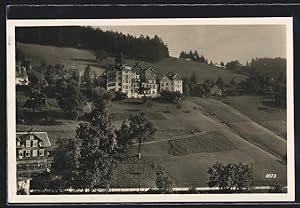 Ansichtskarte Walzenhausen, Ortspartie mit Gasthaus und Pension z. frohen Aussicht