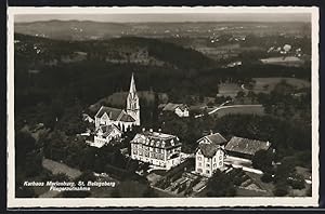 Ansichtskarte St. Pelagiberg, Kurhaus Marienburg, Fliegeraufnahme