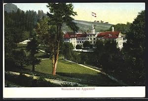 Ansichtskarte Weissbad b. Appenzell, Ortspartie aus der Vogelschau