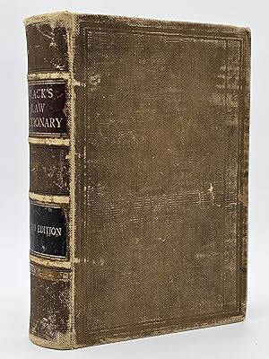 Seller image for A Law Dictionary Containing Definitions of the Terms and Phrases Of American and English Jurisprudence, Ancient and Modern. [Black's Law Dictionary]. for sale by Zephyr Books