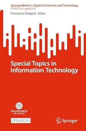 Immagine del venditore per Special Topics in Information Technology venduto da BuchWeltWeit Ludwig Meier e.K.