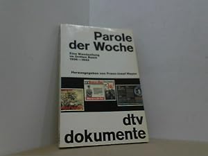 Seller image for Parole der Woche. Eine Wandzeitung im Dritten Reich 1936 - 1943. for sale by Antiquariat Uwe Berg