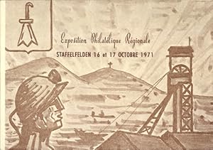 Ganzsache Ansichtskarte / Postkarte Frankreich, Staffelfelden Elsass Haut Rhin, Regionale Briefma...