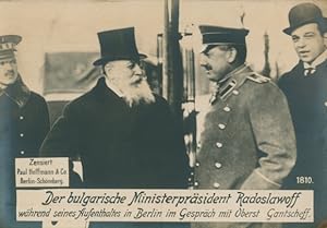 Ansichtskarte / Postkarte Berlin, Bulgarischer Ministerpräsident Radoslawoff, Oberst Gantscheff