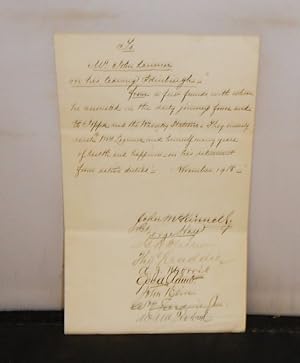 (North British Railway) A retirement commemoration note presented to a Joppa commuter, Mr John Lo...