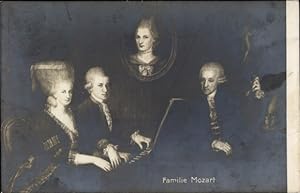 Ansichtskarte / Postkarte Komponist Amadeus Mozart mit Familie