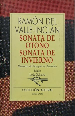 Bild des Verkufers fr Sonata de otoo Sonata de invierno : memorias del marqus de Bradomn zum Verkauf von Librera Alonso Quijano