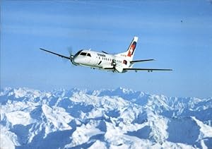 Ansichtskarte / Postkarte Passagierflugzeug Crossair, Saab 340 Cityliner