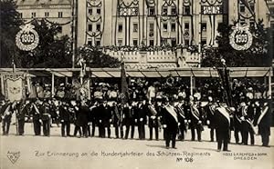 Ansichtskarte / Postkarte Dresden, Hundertjahrfeier des Schützen Regimentes 1809 - 1909