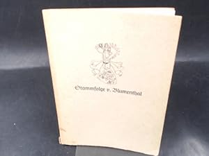 Image du vendeur pour Stammfolge des Geschlechts v. Blumenthal. mis en vente par Antiquariat Kelifer