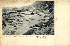 Ansichtskarte / Postkarte La Guaira Venezuela, La Bahia und Bahnhof