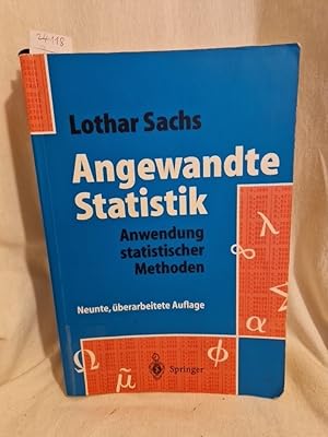 Bild des Verkufers fr Angewandte Statistik : Anwendung statistischer Methoden. zum Verkauf von Versandantiquariat Waffel-Schrder