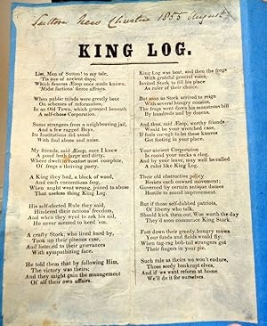 Sutton Coldfield: Broadside "King Log" (A racy rhyme on new reform of the Council) c1835-40
