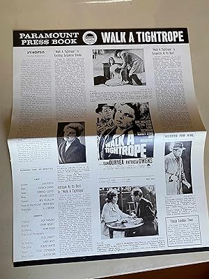 Image du vendeur pour Walk a Tightrope Pressbook 1964 Dan Duryea, Patricia Owens! mis en vente par AcornBooksNH